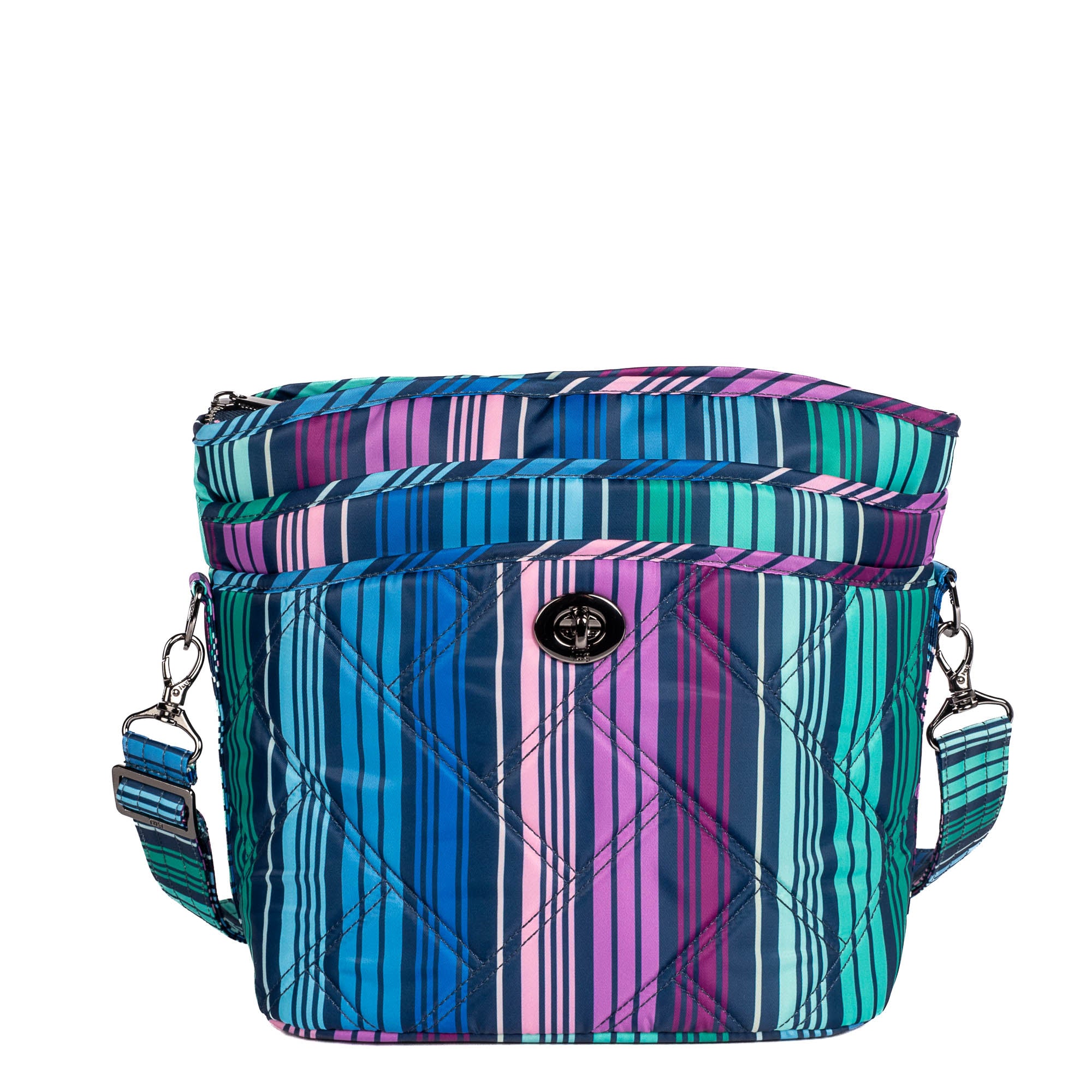 Adagio Shoulder Bag - LOVE STRIPE MULTI (LATTICE BLUE) - AdagioSE_LoveStripeMulti_01